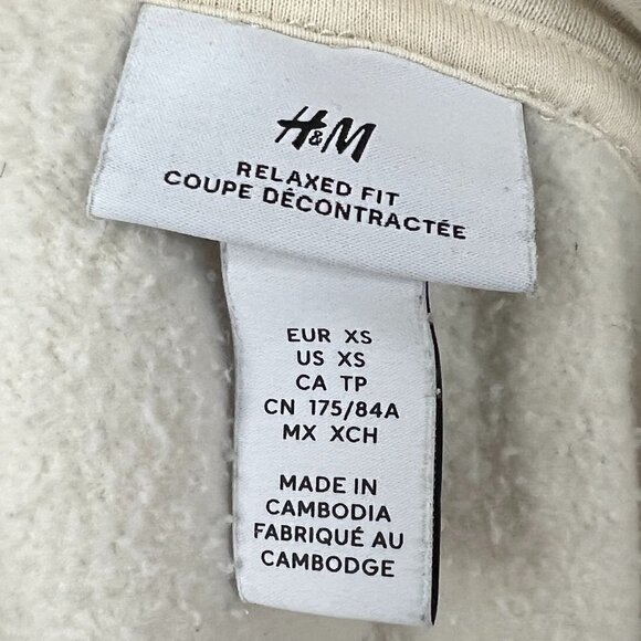 H&M Into the Field Cream Relaxed Hoodie Men's Size XS - Picture 3 of 11